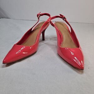 Coach Zarya Slingback Heels Womens 8.5B Pink Pointed Toe